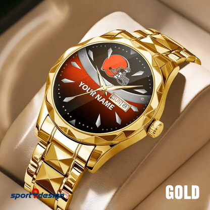 Cleveland Browns - American Football Men Luxury Hand Watch Custom Any Name Gifts For Fan-Limitted Edition