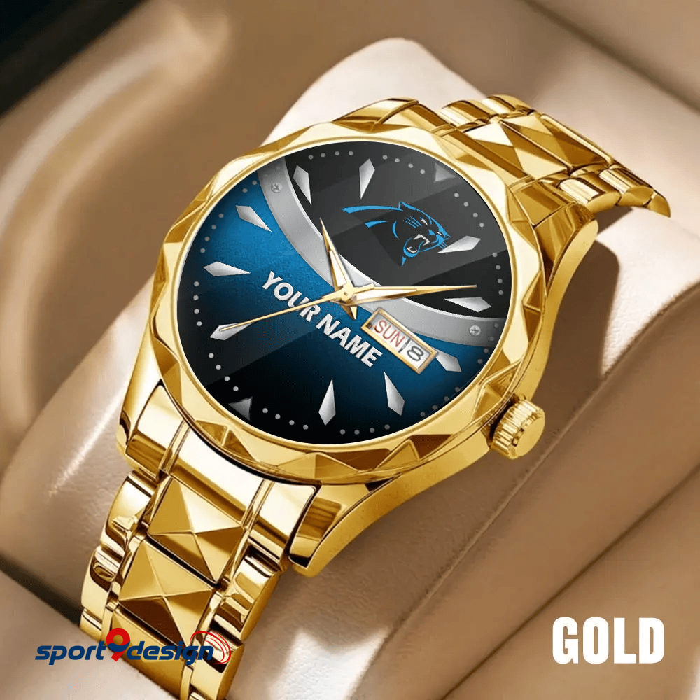 Carolina Panthers - American Football Men Luxury Hand Watch Custom Any Name Gifts For Fan-Limitted Edition