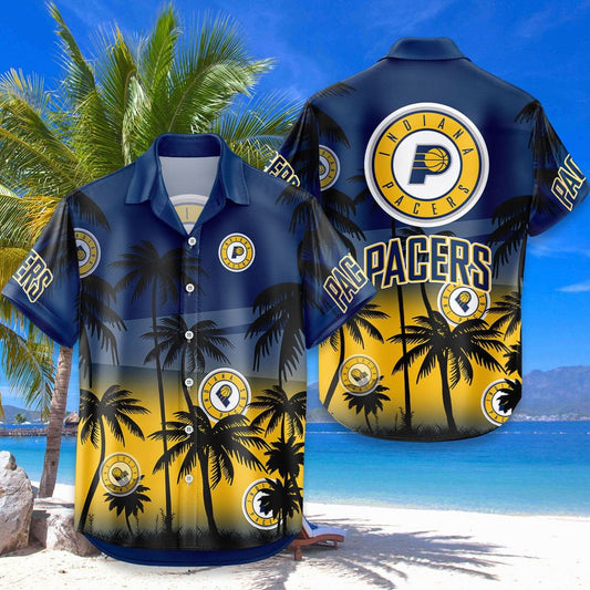 Indiana Pacers Hawaiian Shirt Coconut Tree
