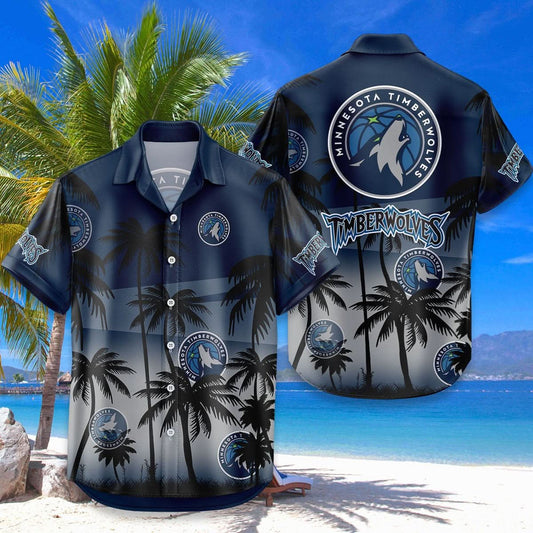 Minnesota Timberwolves Hawaiian Shirt Coconut Tree