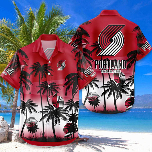 Portland Trail Blazers Hawaiian Shirt Coconut Tree
