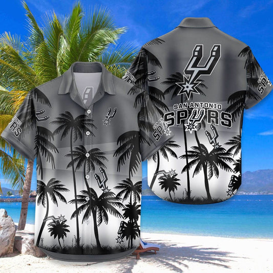 San Antonio Spurs Hawaiian Shirt Coconut Tree