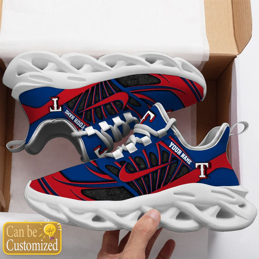 Texas Rangers Max Soul Sneakers Personalized
