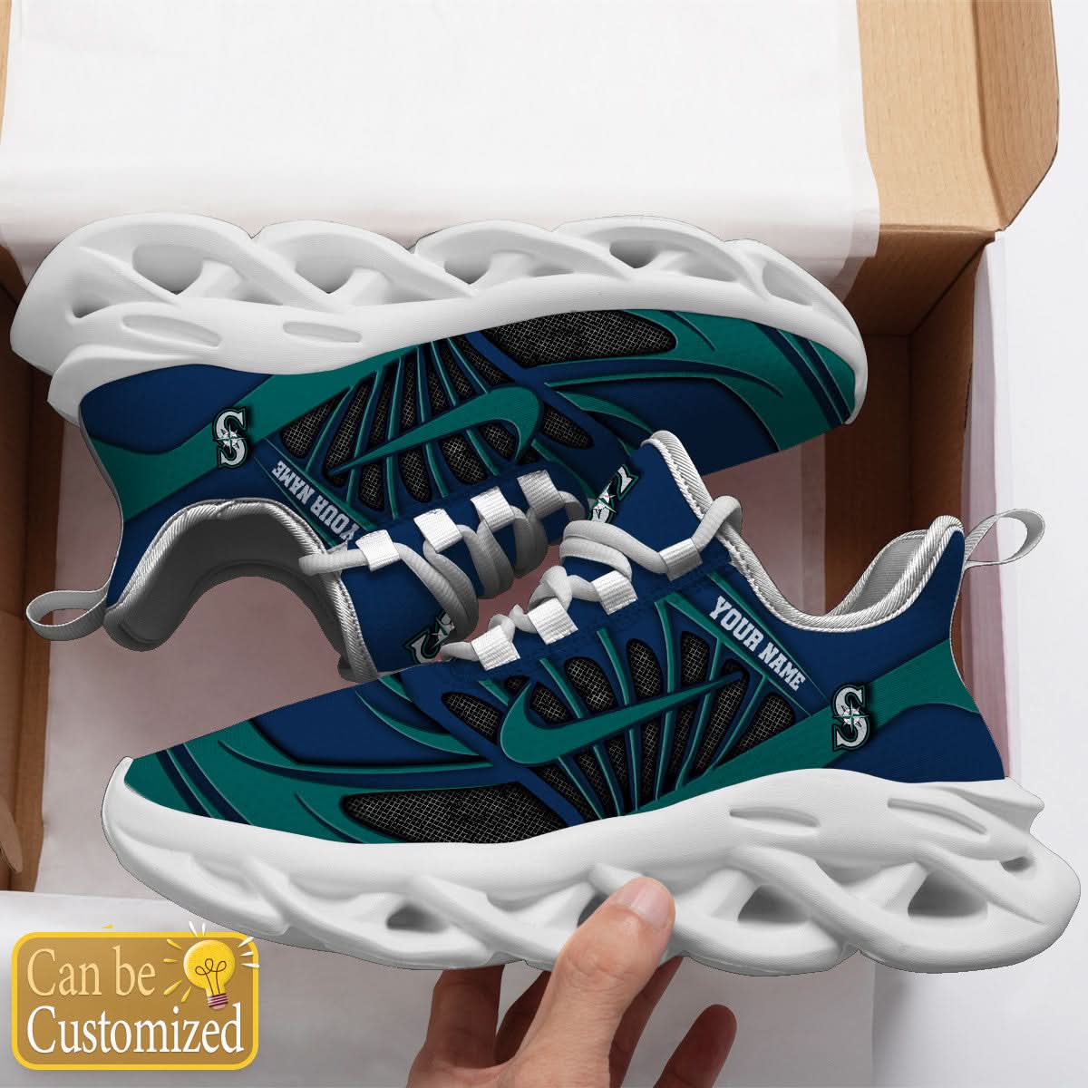 Seattle Mariners Max Soul Sneakers Personalized