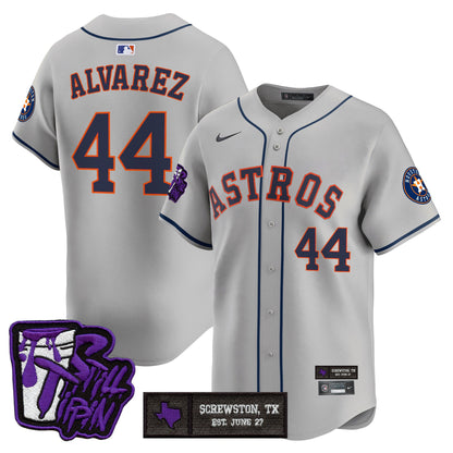 Houston Astros DJ Screw Still Tippin Purple Patch Vapor Premier Limited Jersey - All Stitched