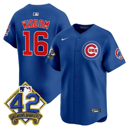 Men's Chicago Cubs 2025 Jackie Robinson Patch Vapor Premier Limited Jersey - All Stitched