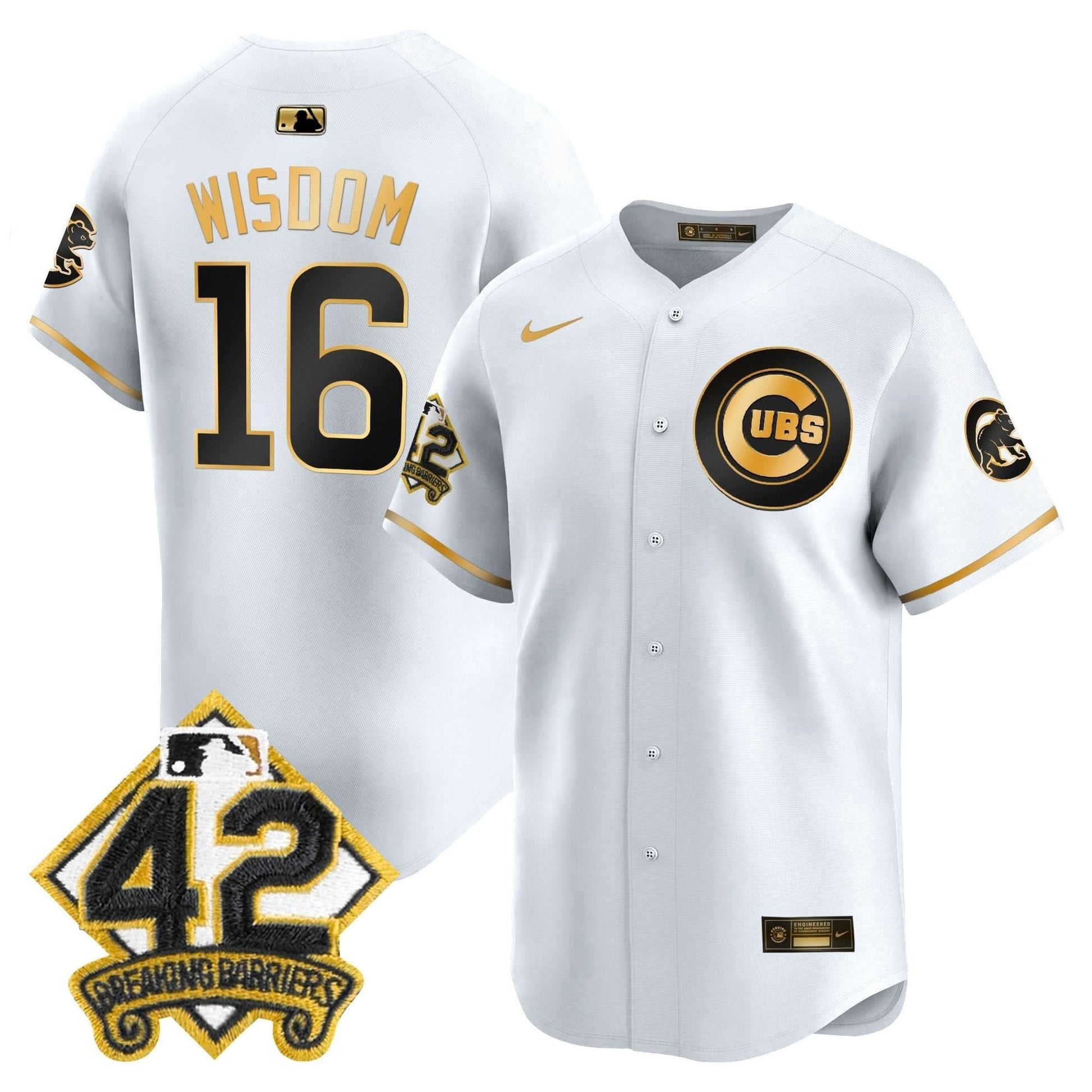 Men's Chicago Cubs 2025 Jackie Robinson Patch Vapor Premier Limited Jersey - All Stitched