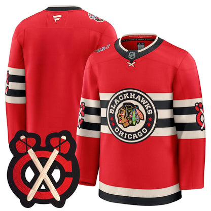 Men's Chicago Blackhawks Winter Classic Patch Premium Jersey - All Stitched