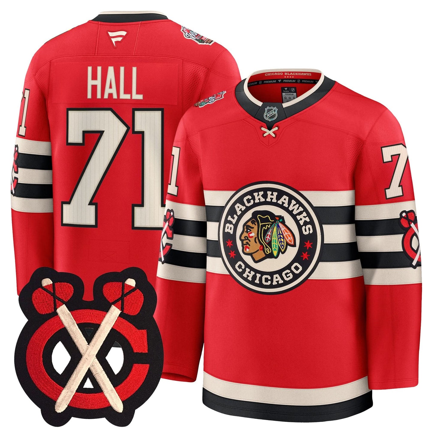 Men's Chicago Blackhawks Winter Classic Patch Premium Jersey - All Stitched