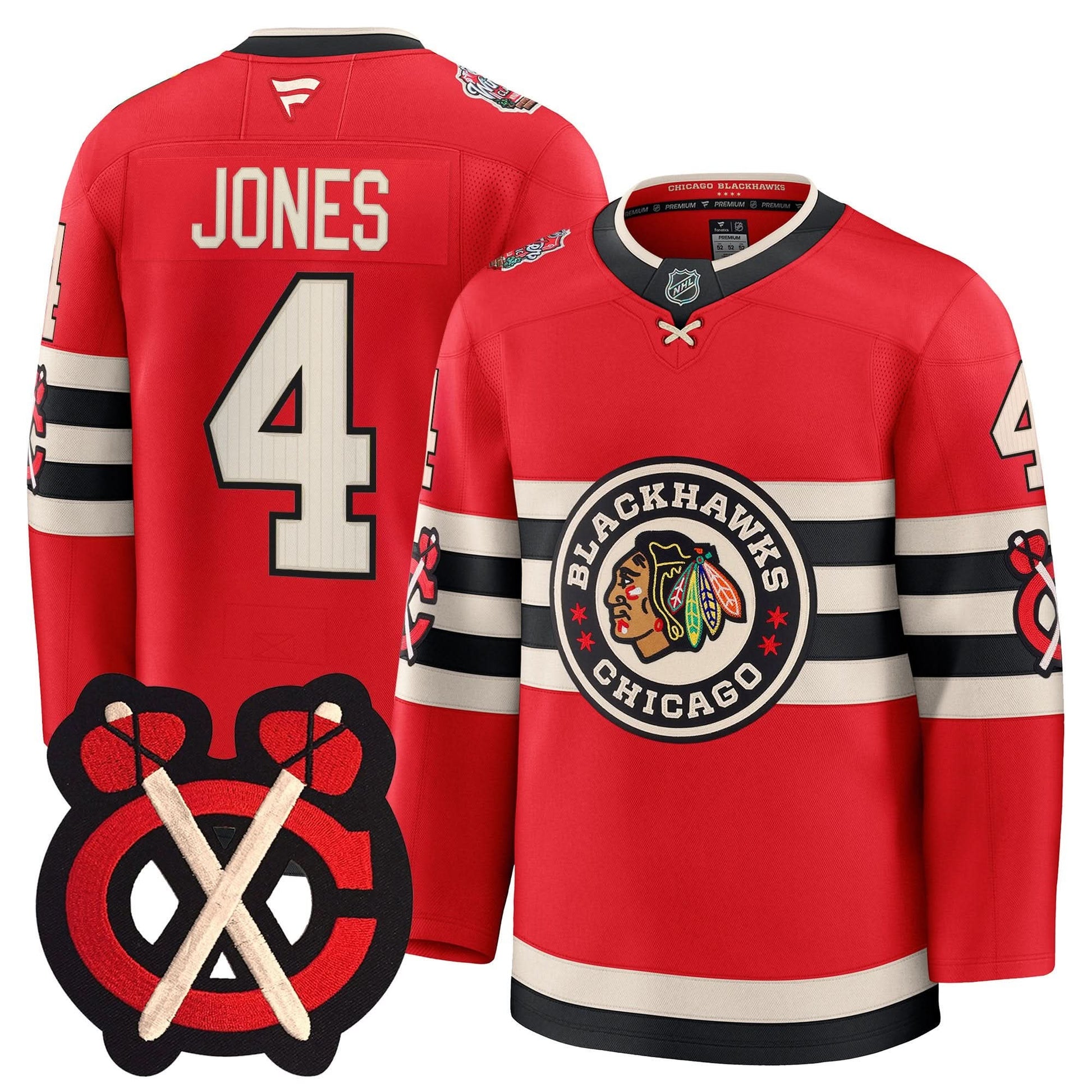 Men's Chicago Blackhawks Winter Classic Patch Premium Jersey - All Stitched