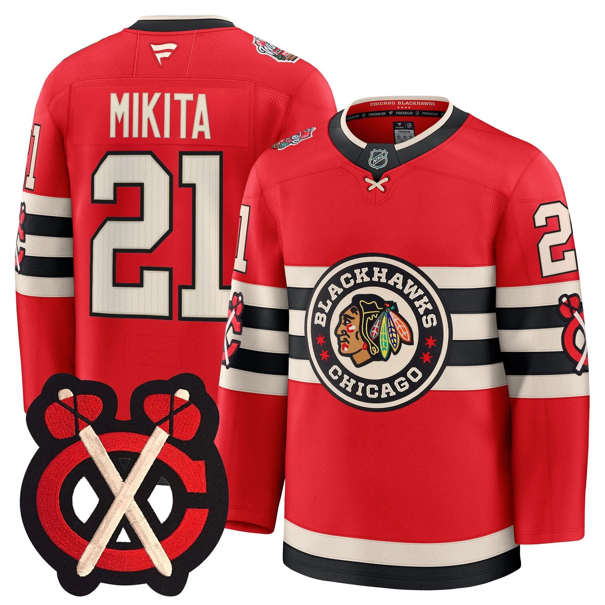 Men's Chicago Blackhawks Winter Classic Patch Premium Jersey - All Stitched
