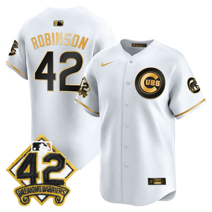 Men's Chicago Cubs 2025 Jackie Robinson Patch Vapor Premier Limited Jersey - All Stitched