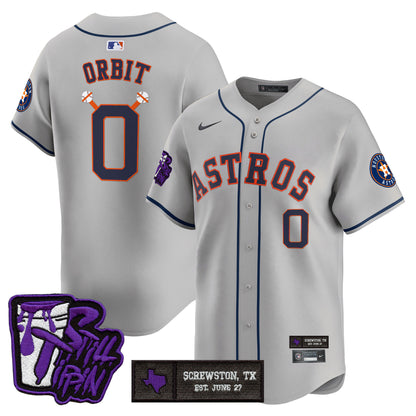 Houston Astros DJ Screw Still Tippin Purple Patch Vapor Premier Limited Jersey - All Stitched