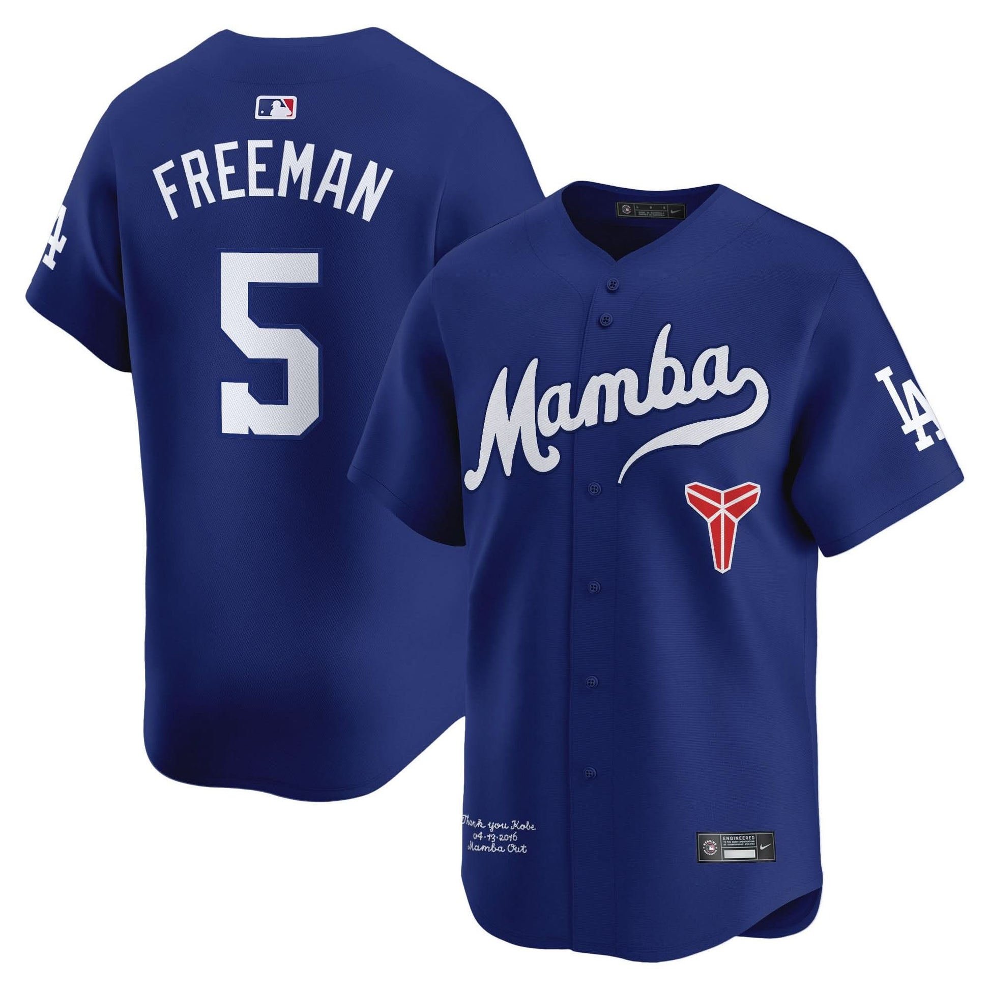 Men's Dodgers Kobe Bryant Mamba Vapor Premier Limited Jersey - All Stitched