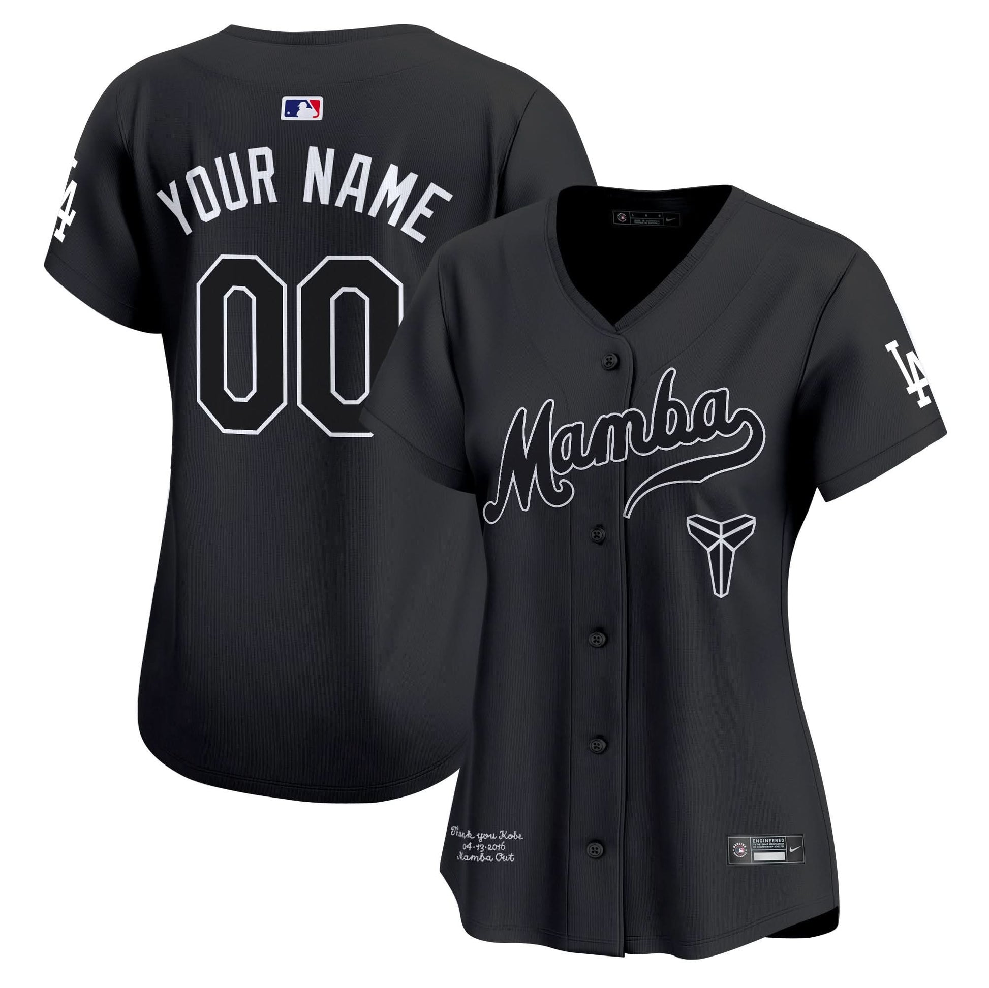 Dodgers Kobe Bryant Mamba Vapor Premier Limited Custom Jersey - All Stitched