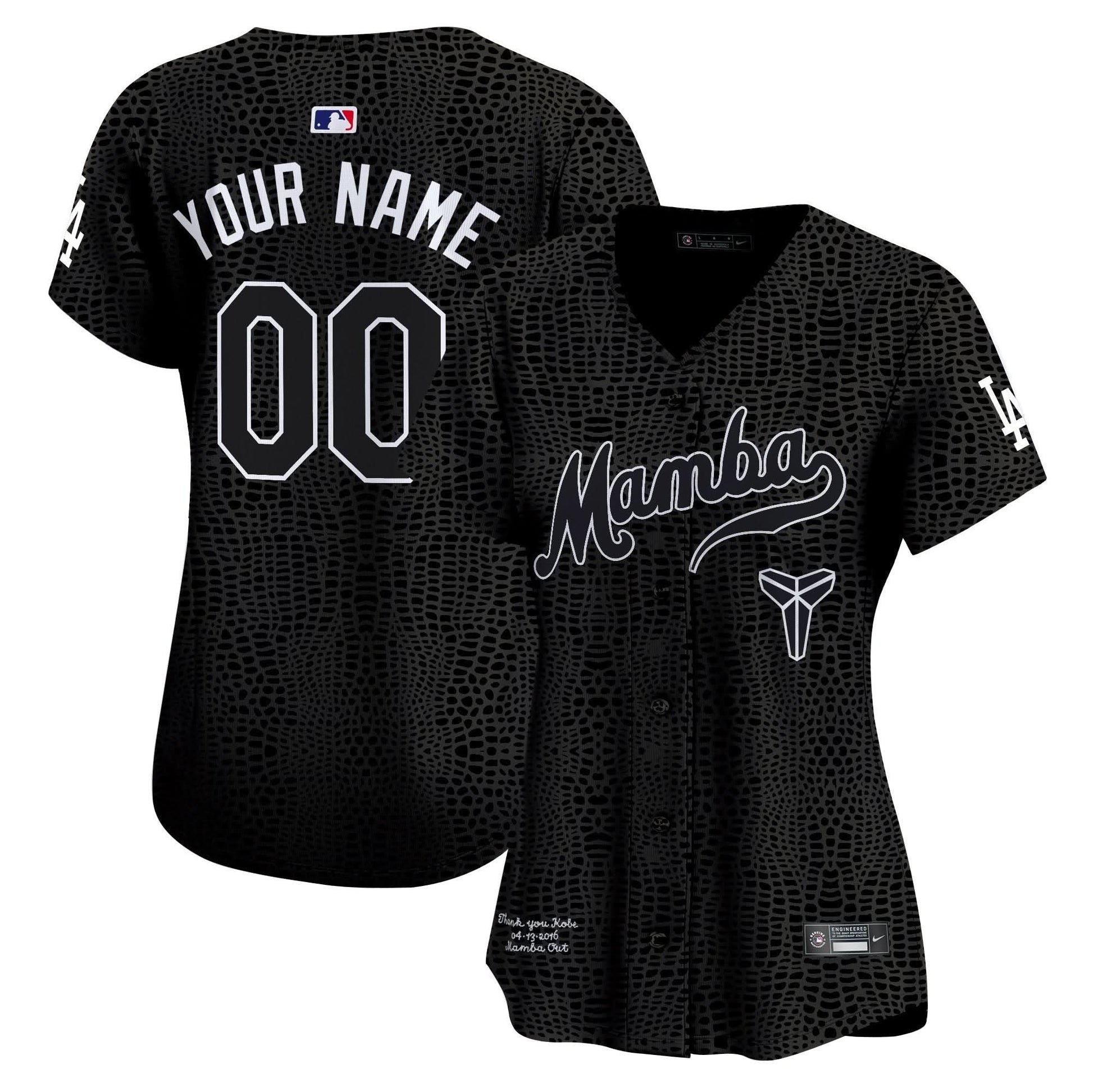 Dodgers Kobe Bryant Mamba Vapor Premier Limited Custom Jersey - All Stitched