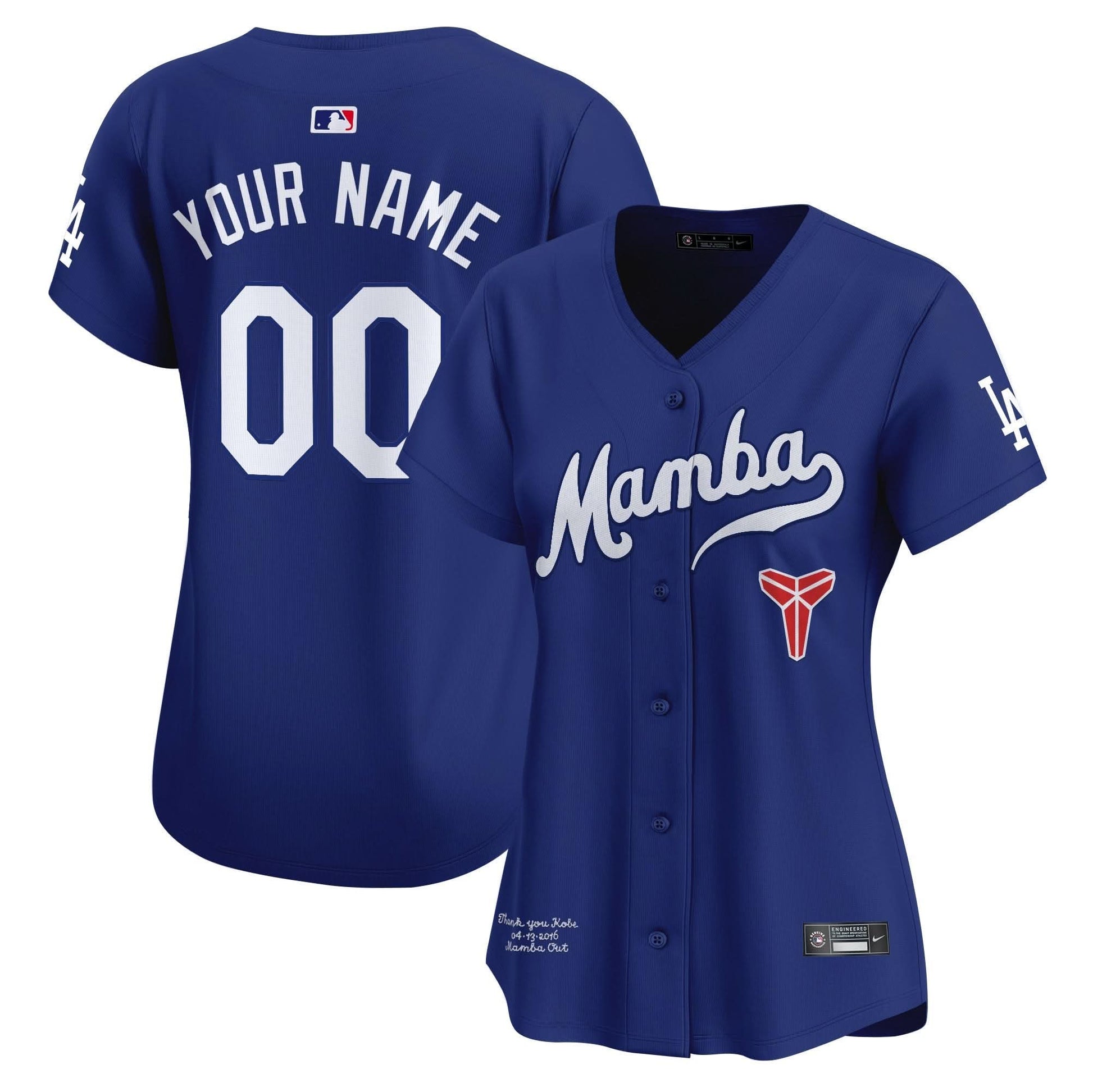 Dodgers Kobe Bryant Mamba Vapor Premier Limited Custom Jersey - All Stitched