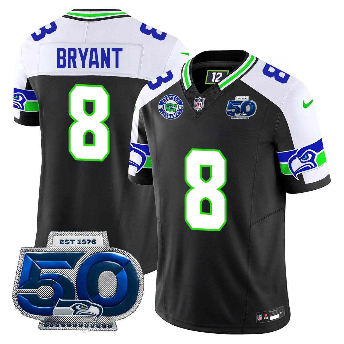 Men's Seattle Seahawks 50th Season Vapor Limited Jersey - All Stitched