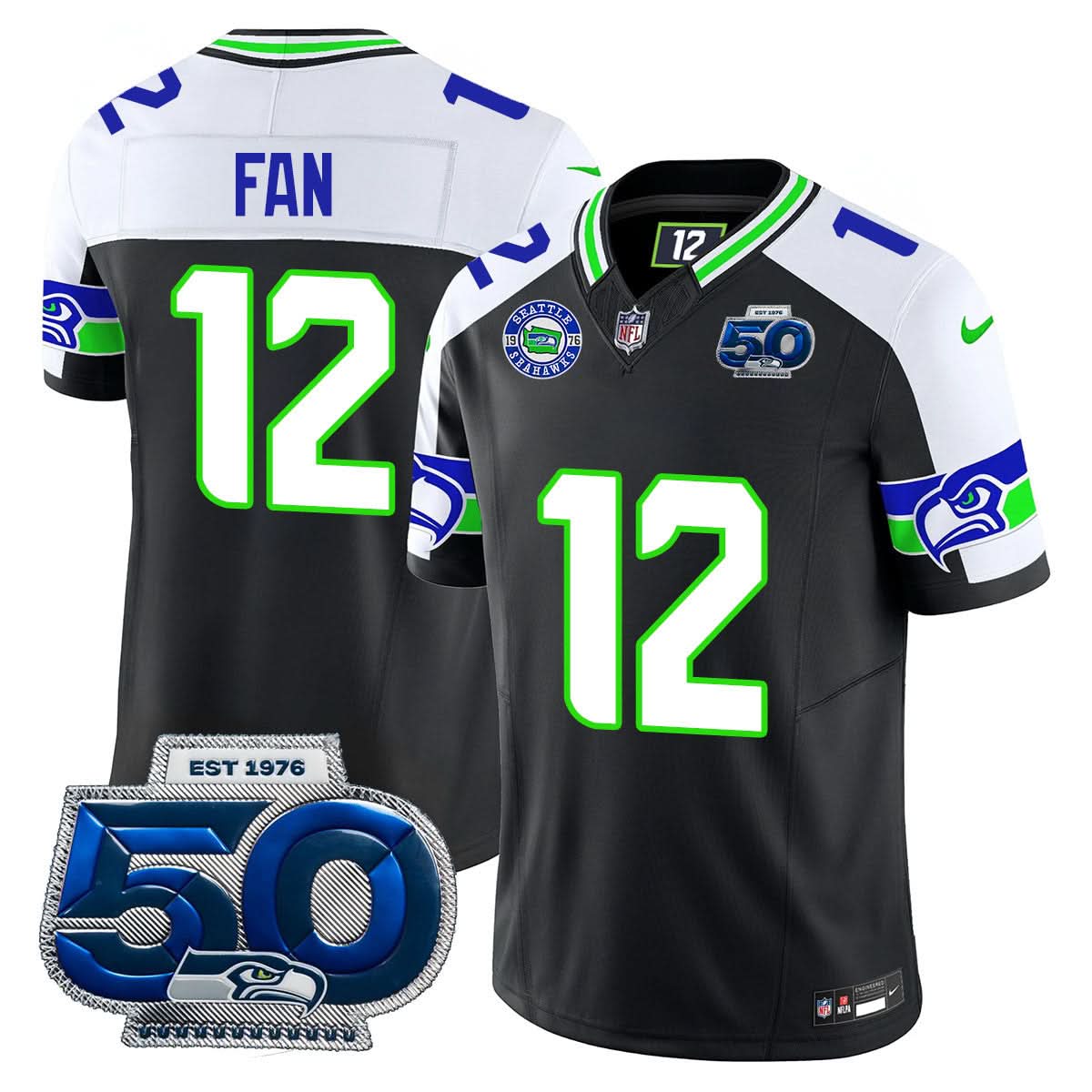 Men's Seattle Seahawks 50th Season Vapor Limited Jersey - All Stitched