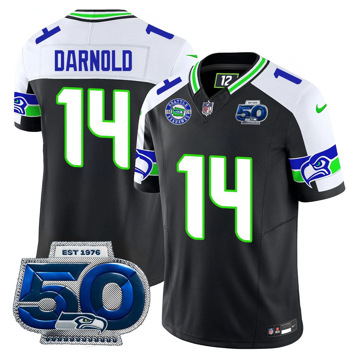 Men's Seattle Seahawks 50th Season Vapor Limited Jersey - All Stitched