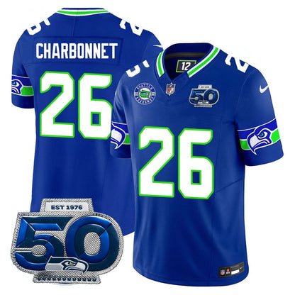 Men's Seattle Seahawks 50th Season Vapor Limited Jersey - All Stitched