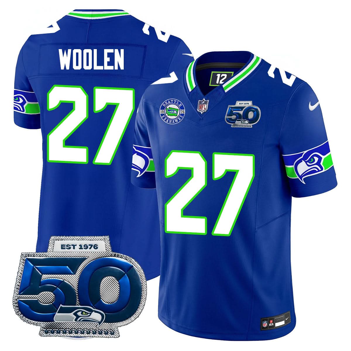 Men's Seattle Seahawks 50th Season Vapor Limited Jersey - All Stitched