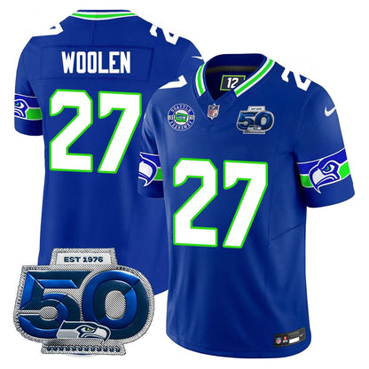 Men's Seattle Seahawks 50th Season Vapor Limited Jersey - All Stitched
