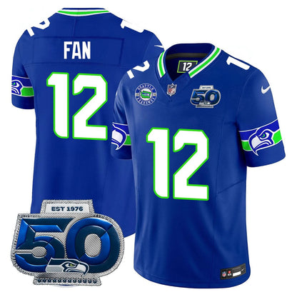 Men's Seattle Seahawks 50th Season Vapor Limited Jersey - All Stitched