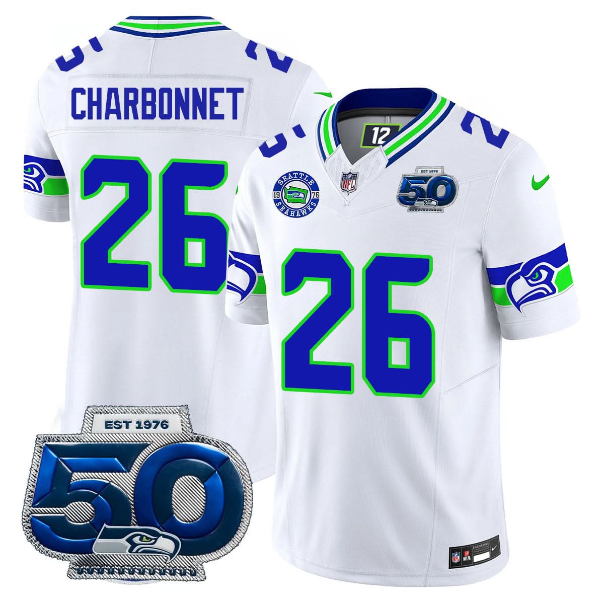 Men's Seattle Seahawks 50th Season Vapor Limited Jersey - All Stitched