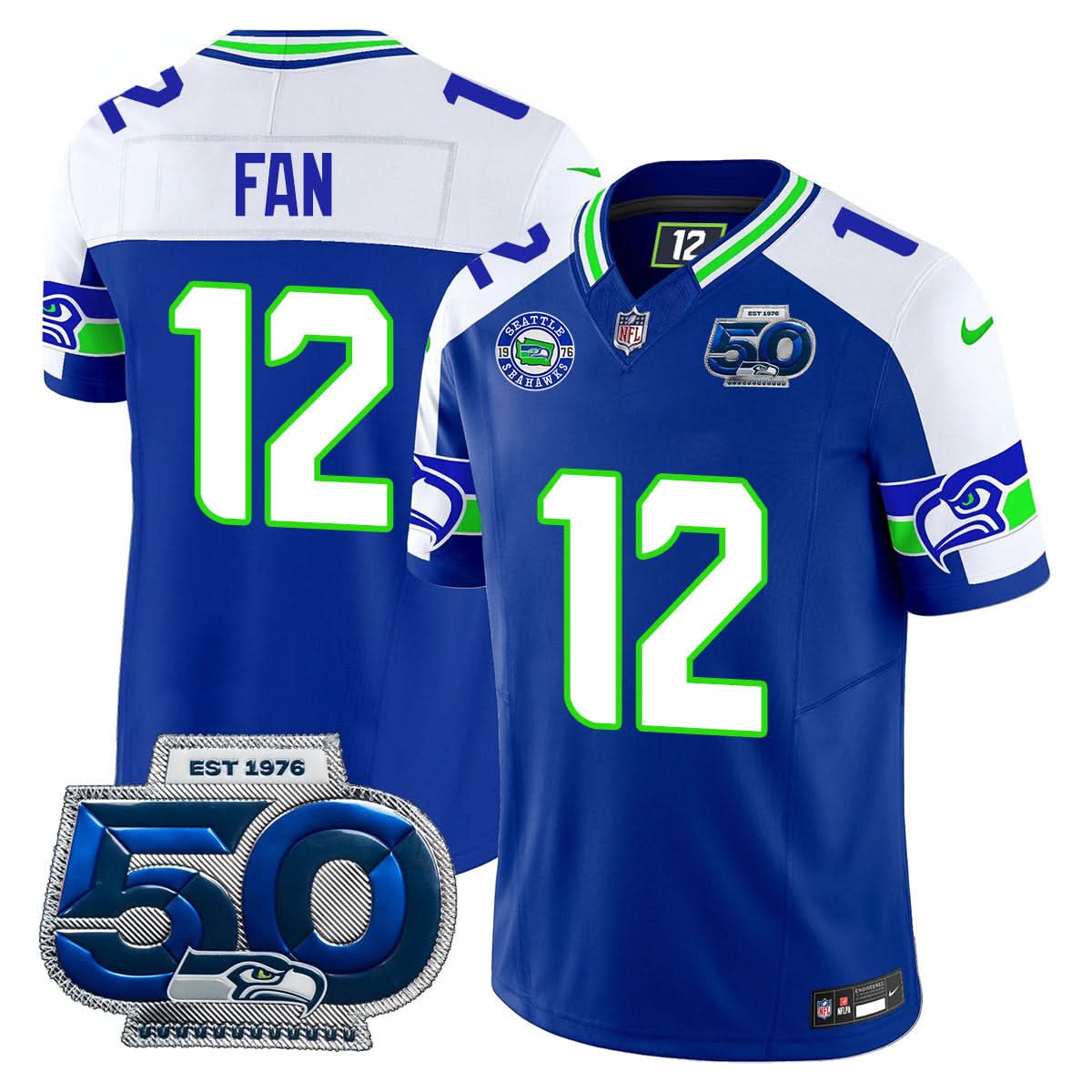 Men's Seattle Seahawks 50th Season Vapor Limited Jersey - All Stitched