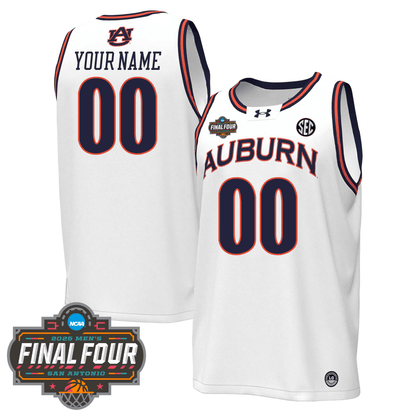 Custom Auburn Tigers Men's Basketball 24/25 Jersey - Final Four Patch
