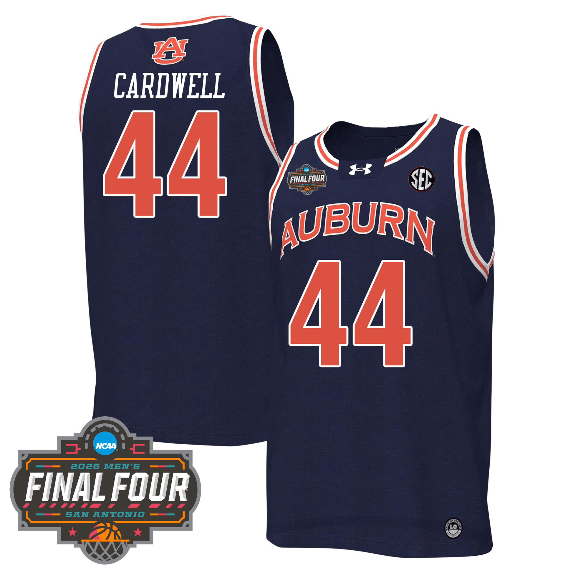 Auburn Tigers Men's Basketball 24/25 Jersey - Final Four Patch