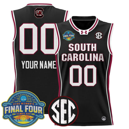 South Carolina Gamecocks 2025 Sec Women's Final Four Patch Lightweight Basketball Custom Jersey - All Stitched