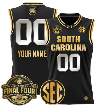 South Carolina Gamecocks 2025 Sec Women's Final Four Patch Lightweight Basketball Custom Jersey - All Stitched