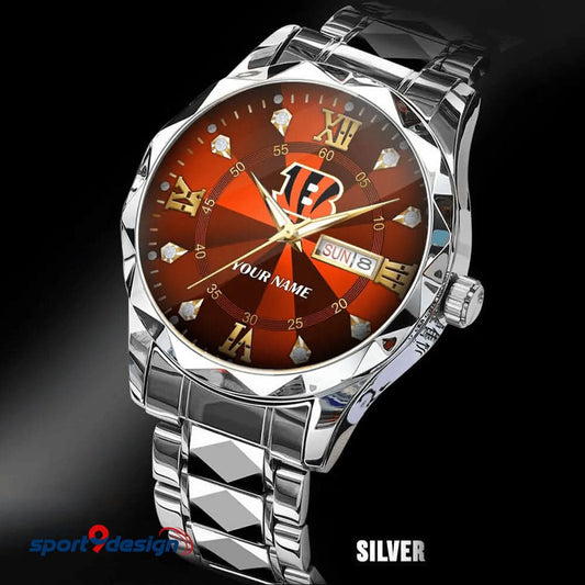 Cincinnati Bengals - American Football Men Luxury Hand Watch All Team Custom Any Name Gift For Fan - Limited Edition