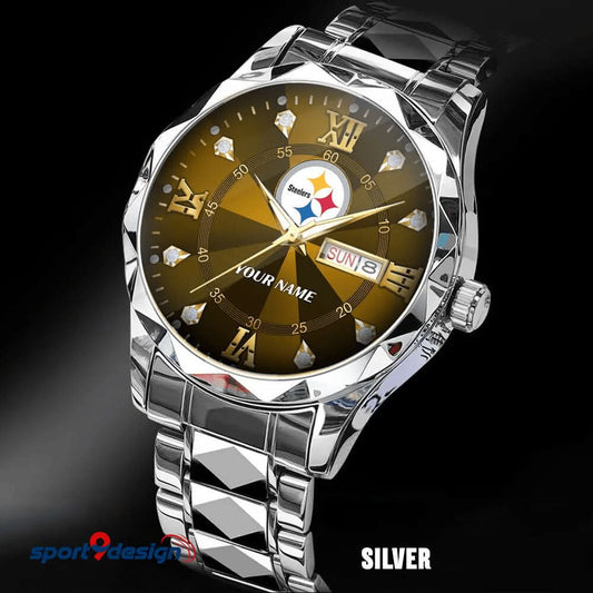 Pittsburgh Steelers - American Football Men Luxury Hand Watch All Team Custom Any Name Gift For Fan - Limited Edition