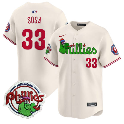 Men's Phillies Phanatic Patch Vapor Premier Limited Jersey V3 - All Stitched