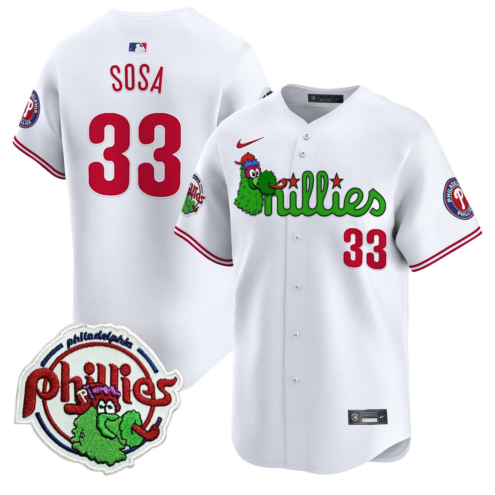 Men's Phillies Phanatic Patch Vapor Premier Limited Jersey V3 - All Stitched