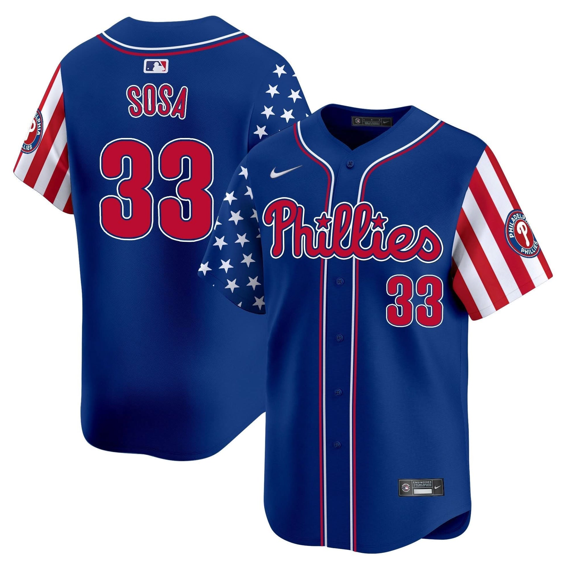 Men's Phillies 2025 Independence Day Vapor Premier Limited Jersey - All Stitched