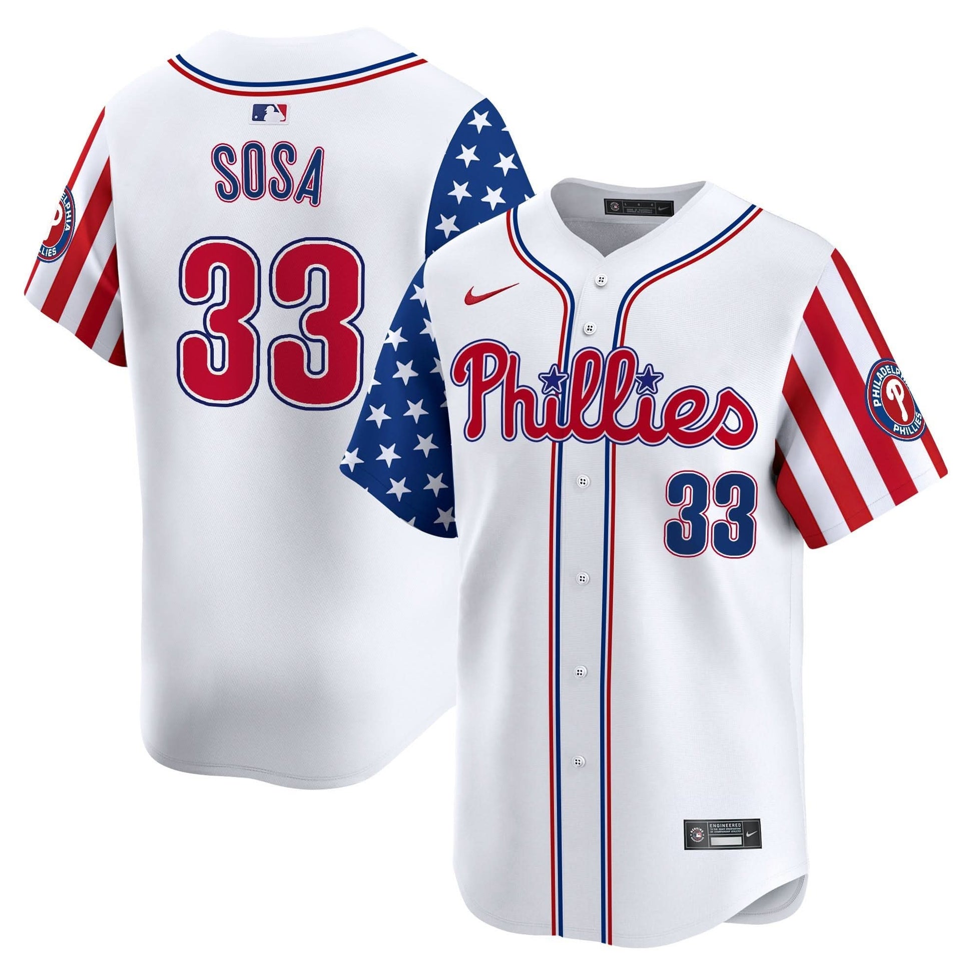 Men's Phillies 2025 Independence Day Vapor Premier Limited Jersey - All Stitched
