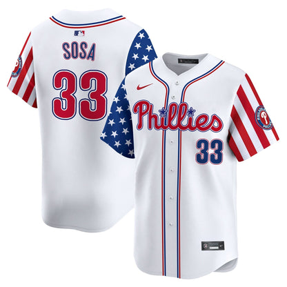 Men's Phillies 2025 Independence Day Vapor Premier Limited Jersey - All Stitched