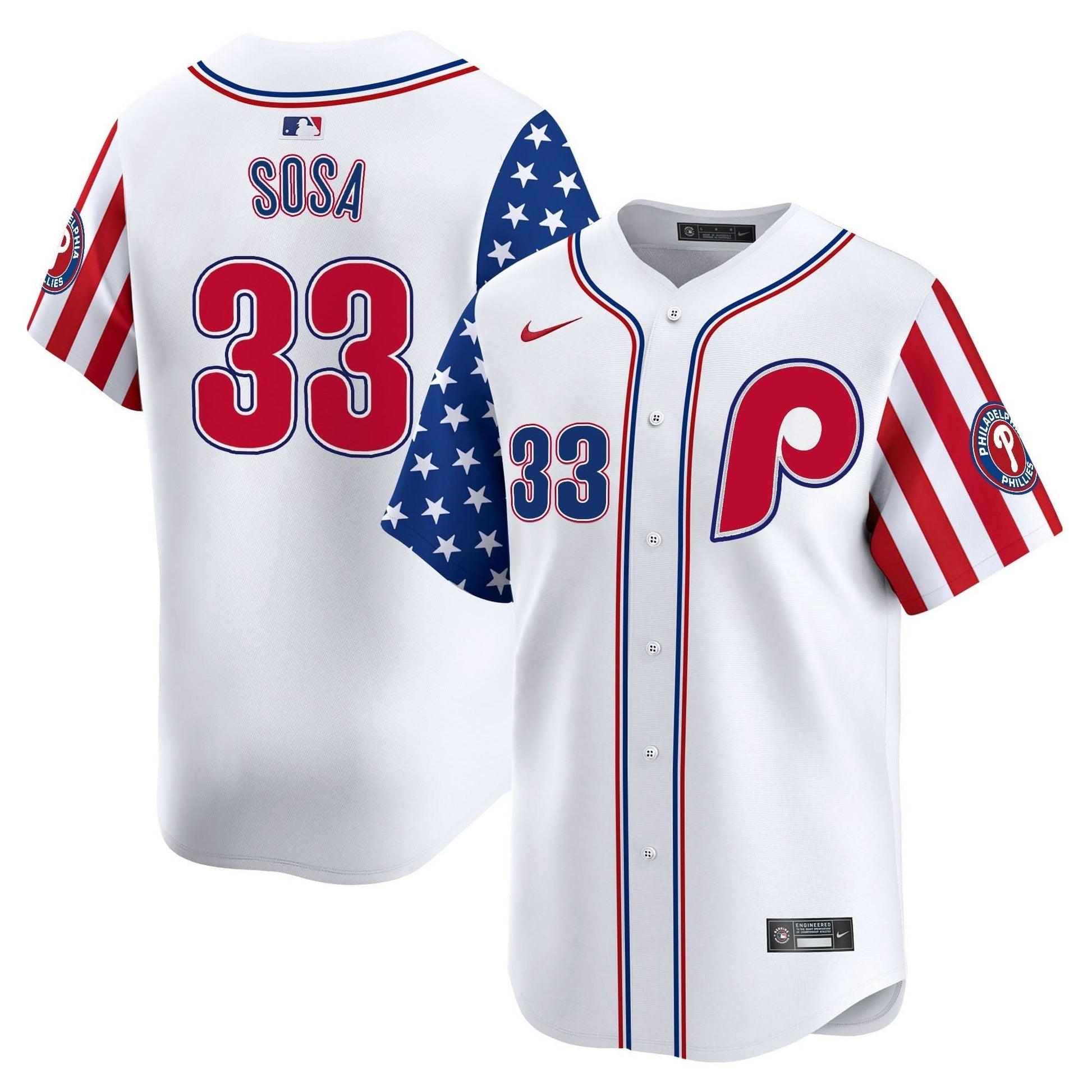 Men's Phillies 2025 Independence Day Vapor Premier Limited Jersey - All Stitched