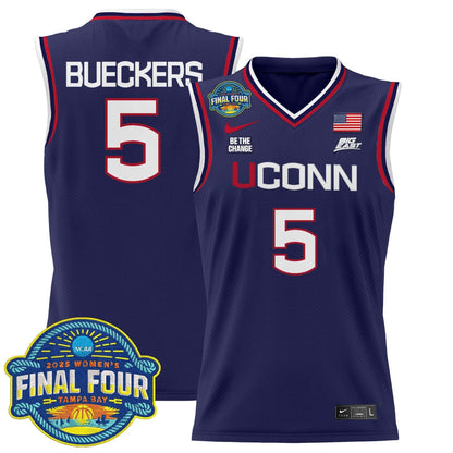 Men's Size - UConn Huskies 2025 Big Eat Women's Final Four Patch Lightweight Basketball Jersey - All Stitched