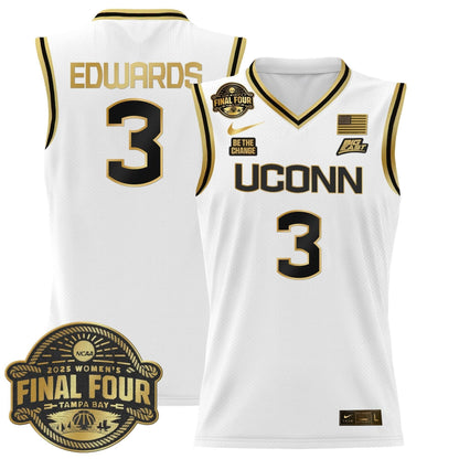 Men's Size - UConn Huskies 2025 Big Eat Women's Final Four Patch Lightweight Basketball Jersey - All Stitched