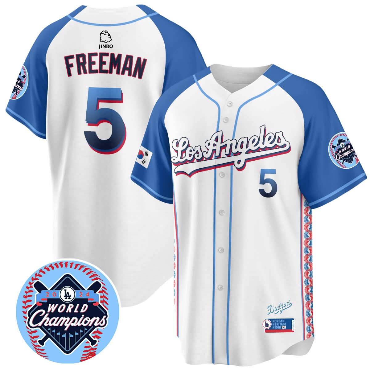 Men's Los Angeles Dodgers Korean Heritage Night Jersey - All Stitched