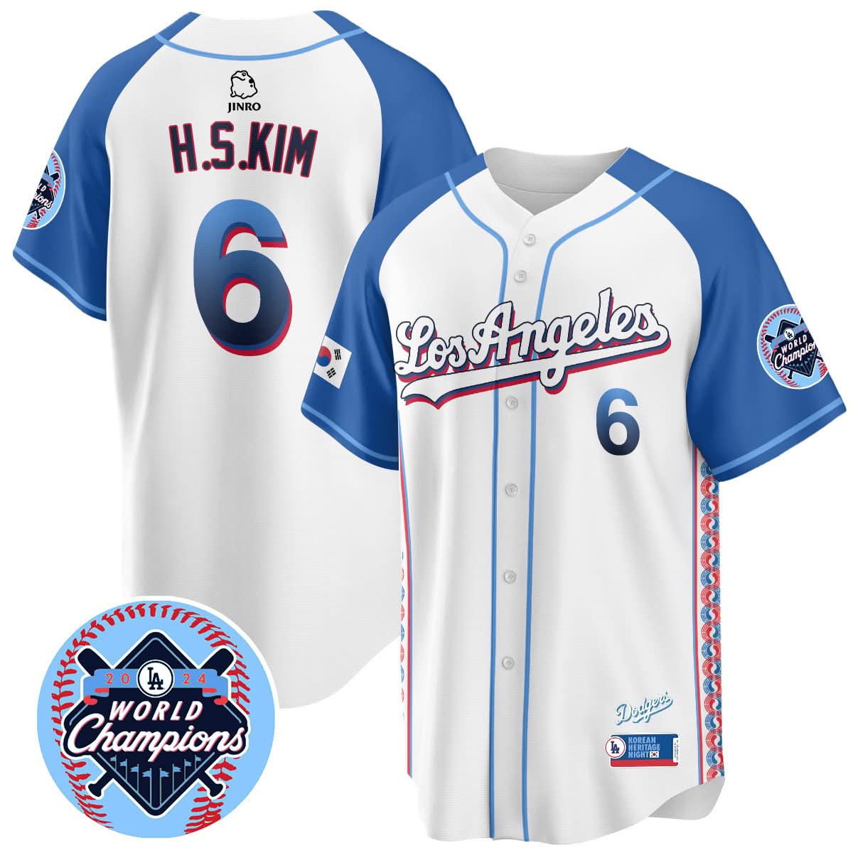 Men's Los Angeles Dodgers Korean Heritage Night Jersey - All Stitched