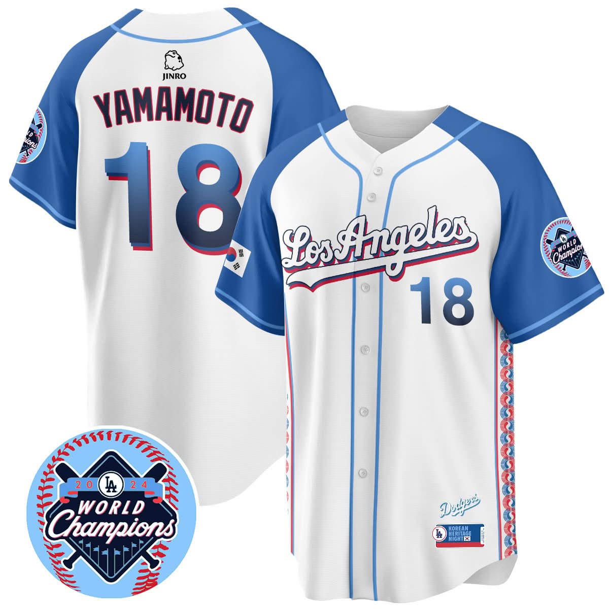Men's Los Angeles Dodgers Korean Heritage Night Jersey - All Stitched
