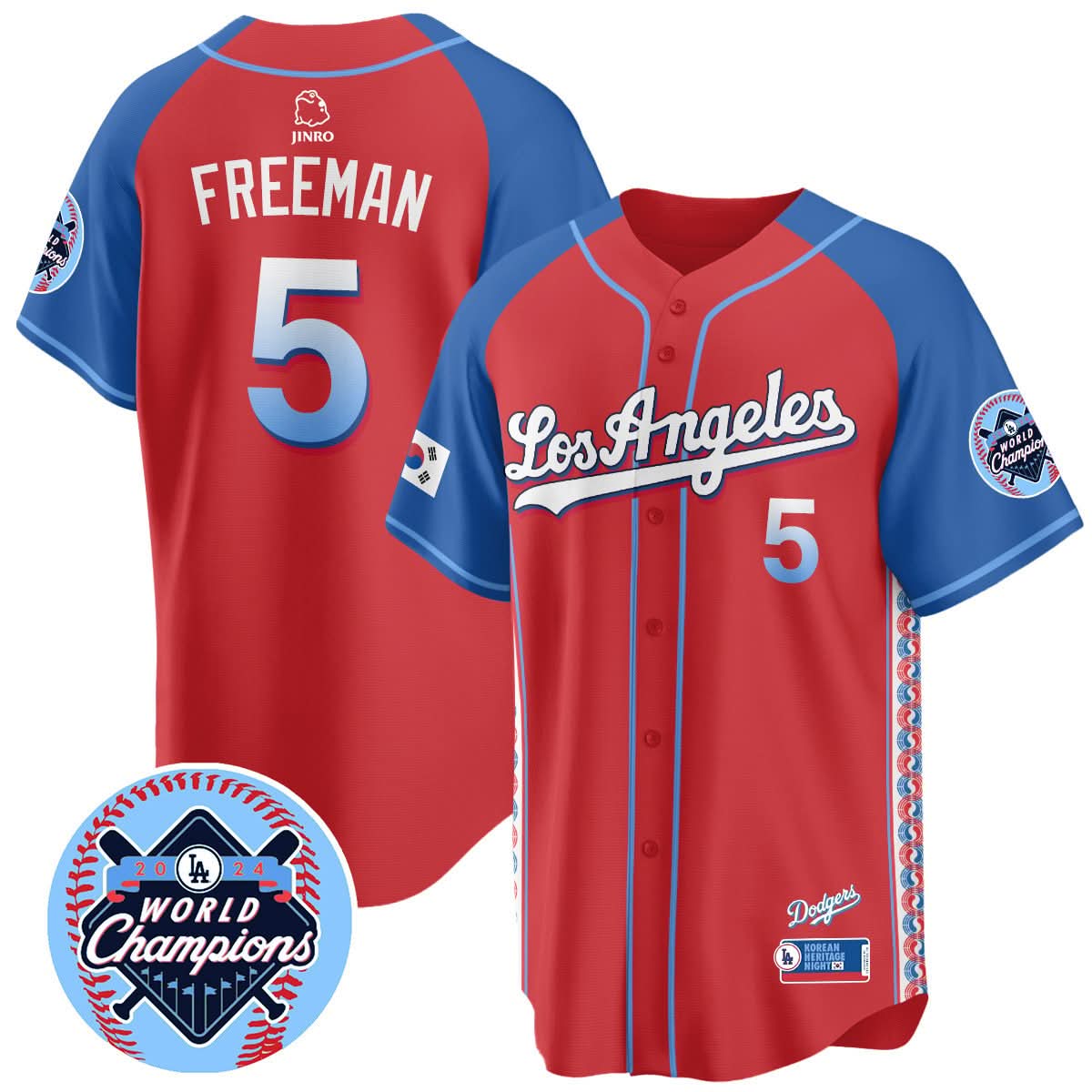 Men's Los Angeles Dodgers Korean Heritage Night Jersey - All Stitched