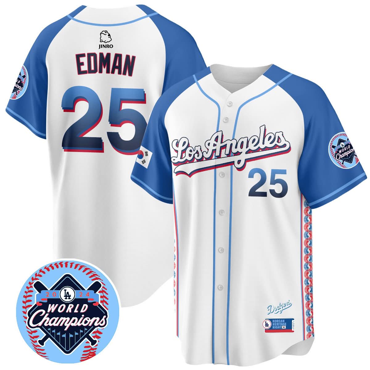 Men's Los Angeles Dodgers Korean Heritage Night Jersey - All Stitched