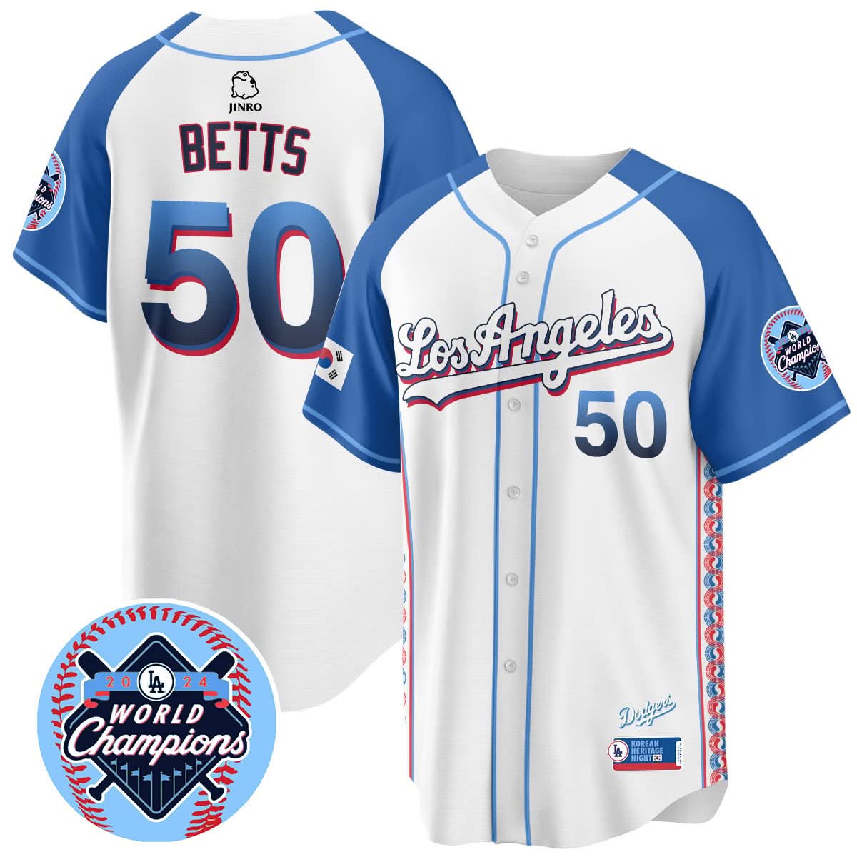 Men's Los Angeles Dodgers Korean Heritage Night Jersey - All Stitched